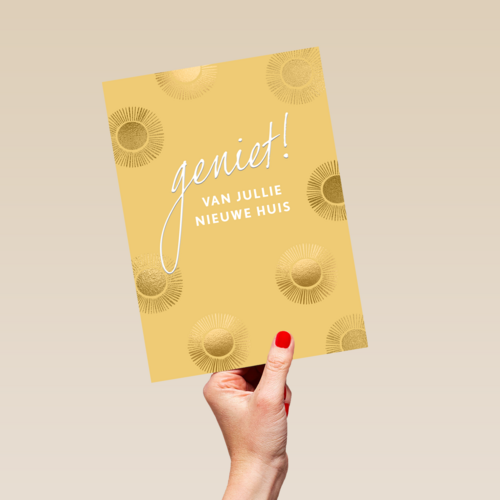 verhuisd kaart geniet van jullie nieuwe huis