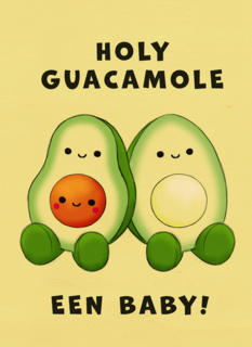Zwangerschap kaart holy guacamole