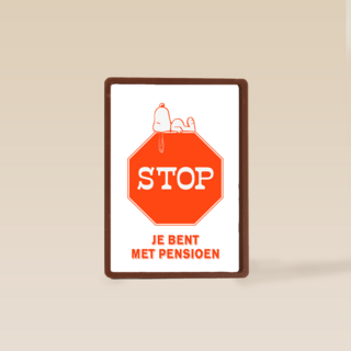 pensioen kaart snoopy stop