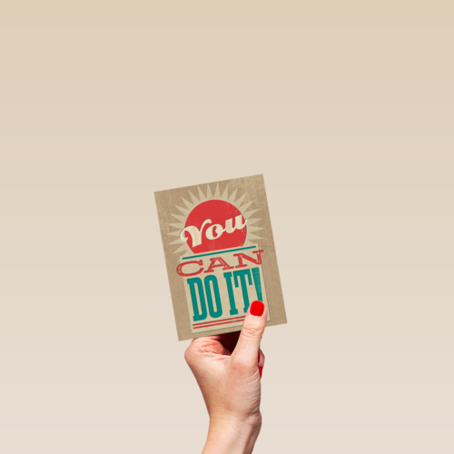 succes kaart you can do it
