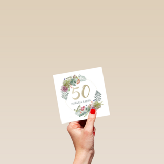 botanical kaart echtvereniging 50 jaar goud
