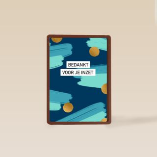 Bedankt kaart thuiswerken bedankt voor je inzet groen blauw