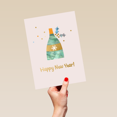 Happy New Year Fles