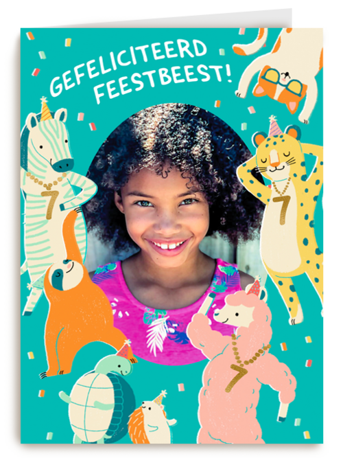 Gefeliciteerd Feestbeest 7 jaar
