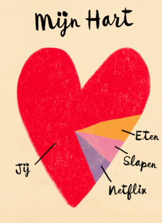 Mijn hart bestaat uit eten slapen en jij