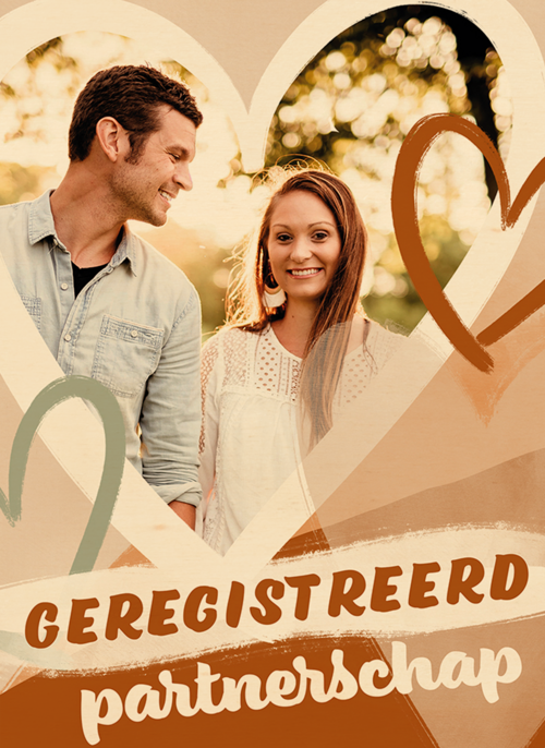 Houten Kaart Geregistreerd Partnerschap | Houten Kaart Hallmark | Geregistreerd Partnerschap | Fotokaart Geregistreerd Partnerschap