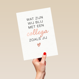bedankt kaart wat zijn wij blij met een collega zoals jij