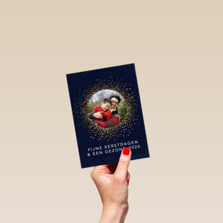 Nieuwjaar 2026 Fijne kerstdagen fotokaart