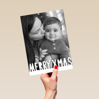 fotokaart met merry xmas als tekst