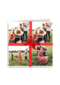 een mooie strik op de kerst fotokaart