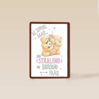 Trouwdagkaart Forever Friends Stralend en bruisend paar