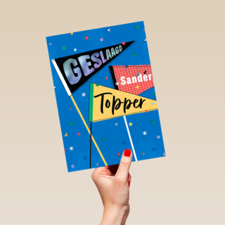 Geslaagd topper vlaggen