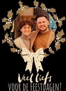 veel liefs voor de feestdagen met deze fotokaart