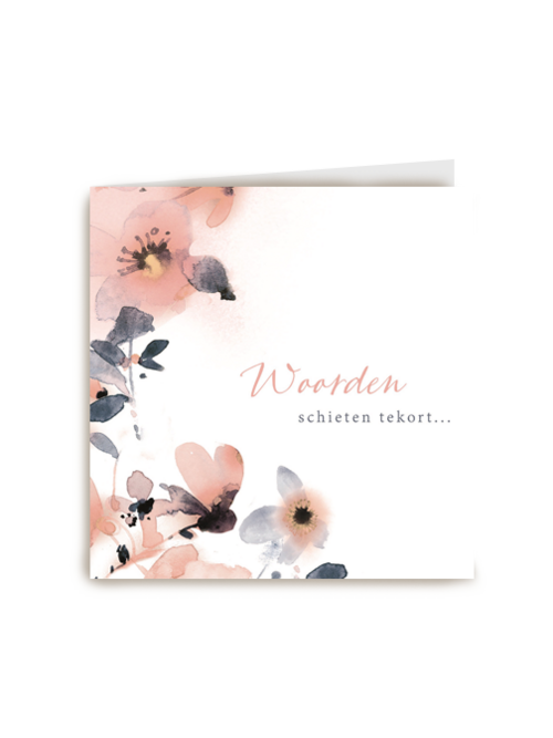 Kaart Hallmark | Condoleance Kaarten | Watercolor Woorden Schieten Te Kort