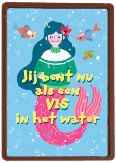 zwemdiploma kaart vis in het water