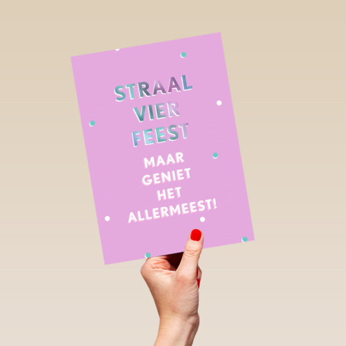 Verjaardagskaart vrouw hip Geniet het allermeest