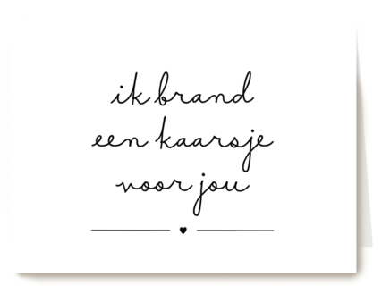 Kaarsje branden