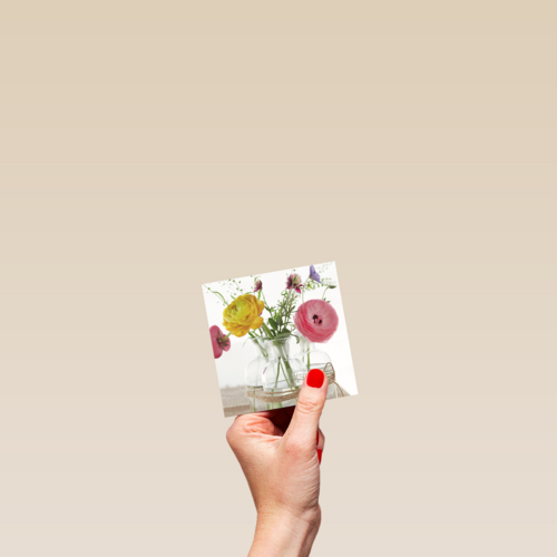 bloemen in glazen vaas