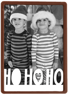 fotokaart met ho ho ho als tekst