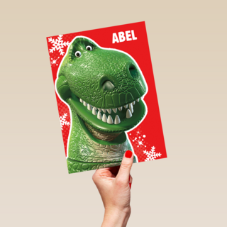 Toy Story kerstkaart Rex