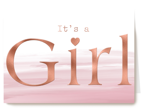 its a girl with metallic text