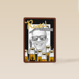 Proost met zeven bierflesjes