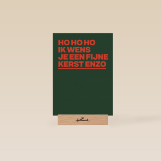 kerstkaart hohoho ik wens je fijne kerst enzo