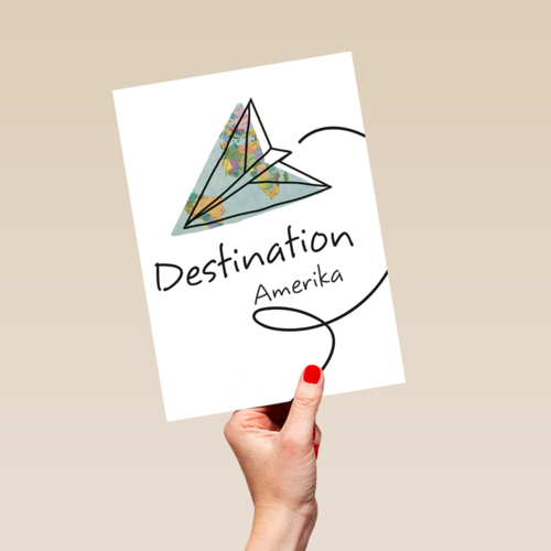 reizen kaart met een papiere vlieger destination