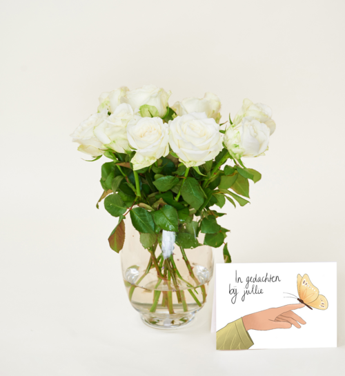 Brievenbusbloemen Rozen Wit