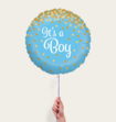 Ballon Baby Boy Blauw Goud
