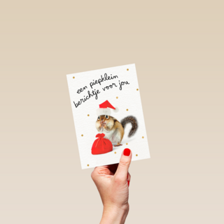 Kerstkaart hart onder de riem Een piepklein berichtje voor jou