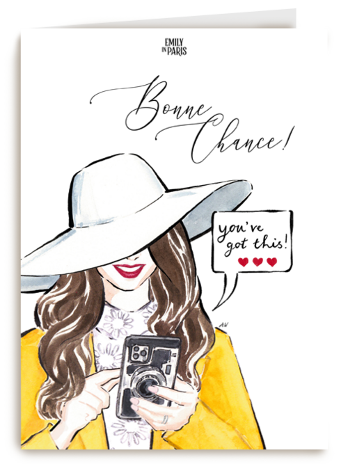 Kaart Hallmark | Nieuwe Zaak Nieuwe Baan | Bonne Chance Emily In Paris