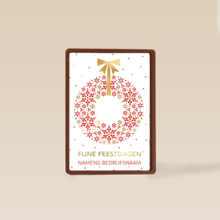 Kerstkaart zakelijk Kerstkrans Aanpasbare tekst