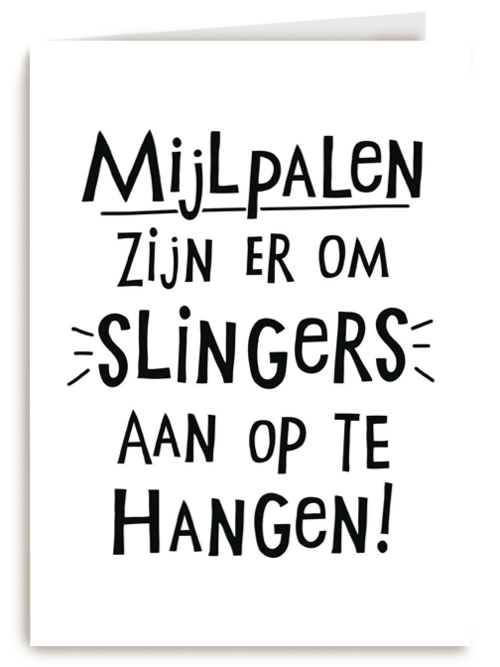 quote kaart mijlpalen zijn er om slingers aan op te hangen