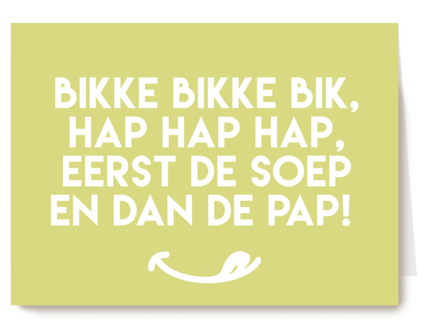 sporta op kamp kaart eerst de soep en dan de pap