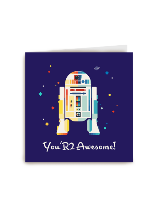 Kaart Hallmark | Diploma Rijbewijs | Complimentkaart Star Wars R2d2