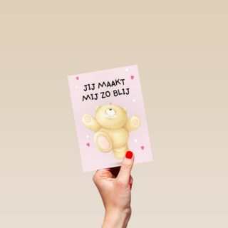 valentijnskaart klassiek forever friends jij maakt mij zo blij