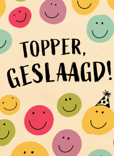 Geslaagd Topper smilies