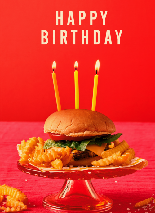 Happy Birthday hamburger