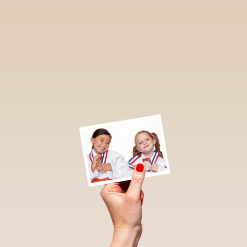 dubbele fotokaart liggend een foto