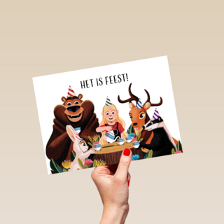 Verjaardagskaart Kids Het is feest Folio