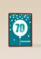 Verjaardagskaart leeftijden man 70 ballon