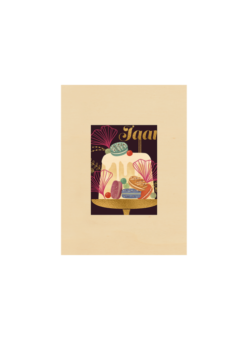 Houten Kaart Kaart Met Leeftijden | Houten Kaart Hallmark | Kaart Met Leeftijden | Verjaardagskaart Stijvolle Taart Met Leeftijd