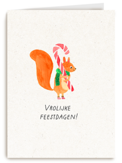 Kinderpostzegels Eekhoorn Vrolijke feestdagen