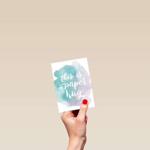 watercolor this is a paper hug