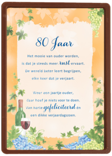 verjaardagskaart 80 jaar More than words
