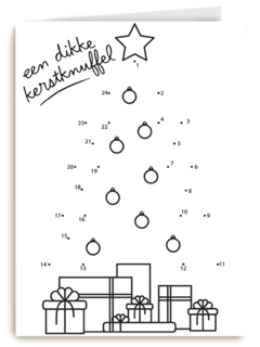 Kerstkaart hart onder de riem Een dikke kerstknuffel