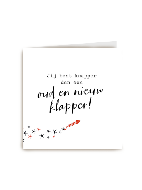 Kerstkaart Hip Oud en nieuw klapper