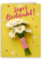 super bedankt met een bos bloemen