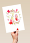 Verjaardagskaart 70 jaar bloemen